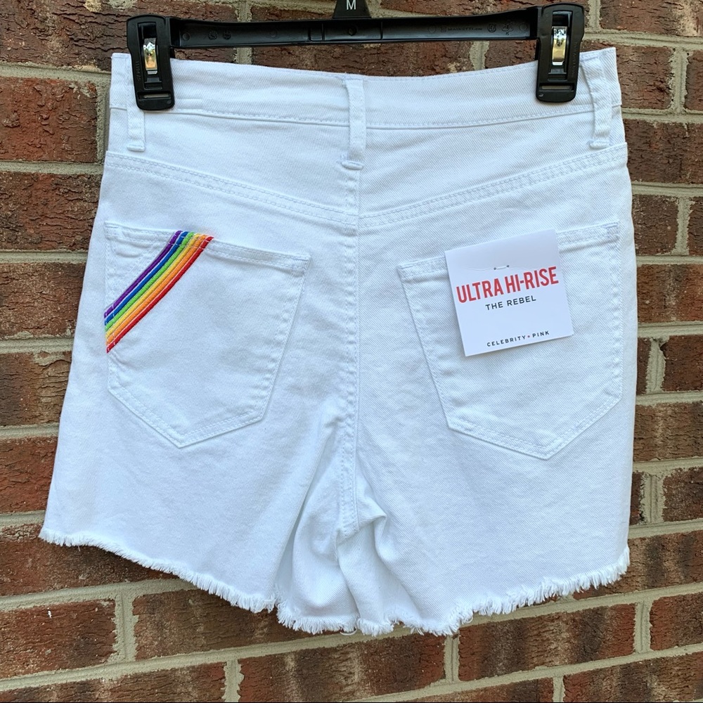 NWT Celebrity Pink Women’s White Ultra Hi-Rise Shorts Size 28 - Picture 9 of 9